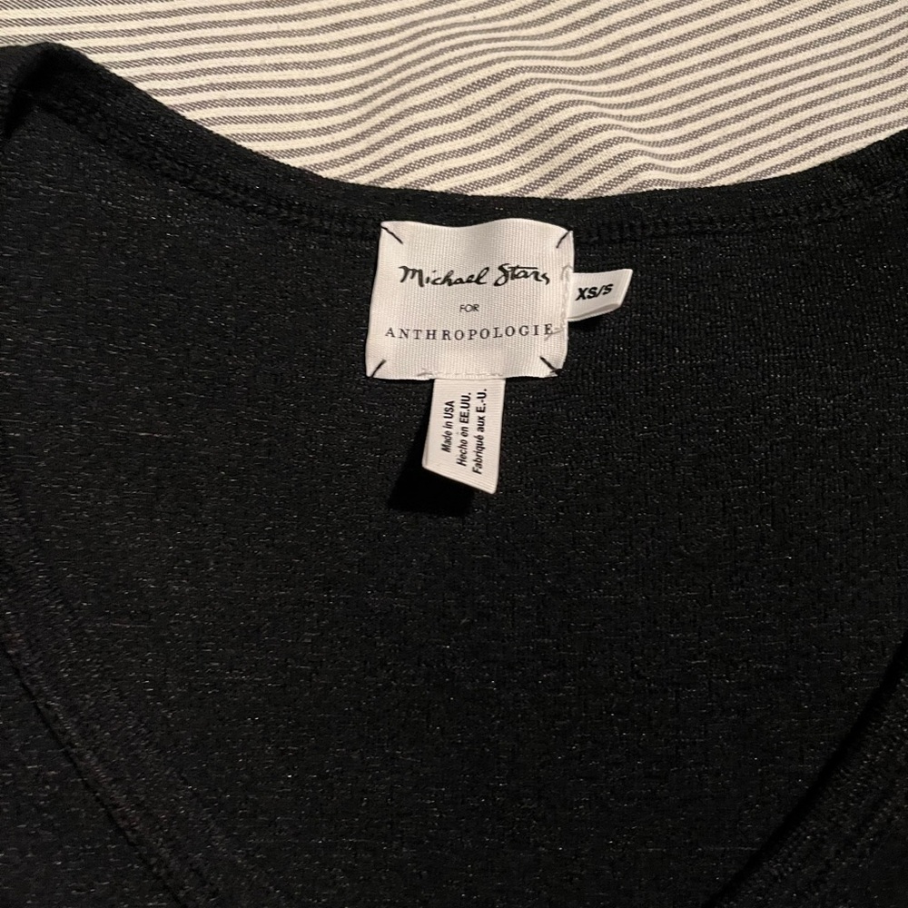 Michael Stars for Anthropology Black V-Neck Tee Size XS - Picture 2 of 2